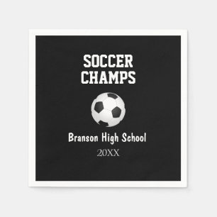 Soccer Champs Ball Personalised Party Napkins
