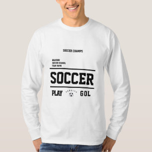 soccer CHAMPS BLACK white personalized GOL fans T-Shirt