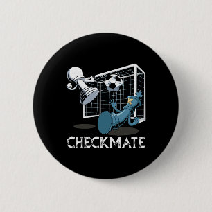 Soccer Checkmate Chess 6 Cm Round Badge