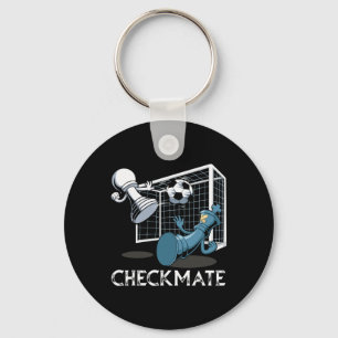 Soccer Checkmate Chess Key Ring
