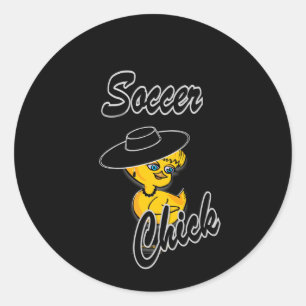 Soccer Chick #4 Classic Round Sticker