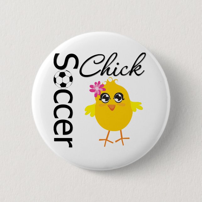 Soccer Chick 6 Cm Round Badge (Front)