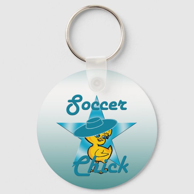 Soccer Chick #7 Key Ring (Front)