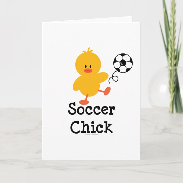 Soccer Chick Greeting Card (Front)