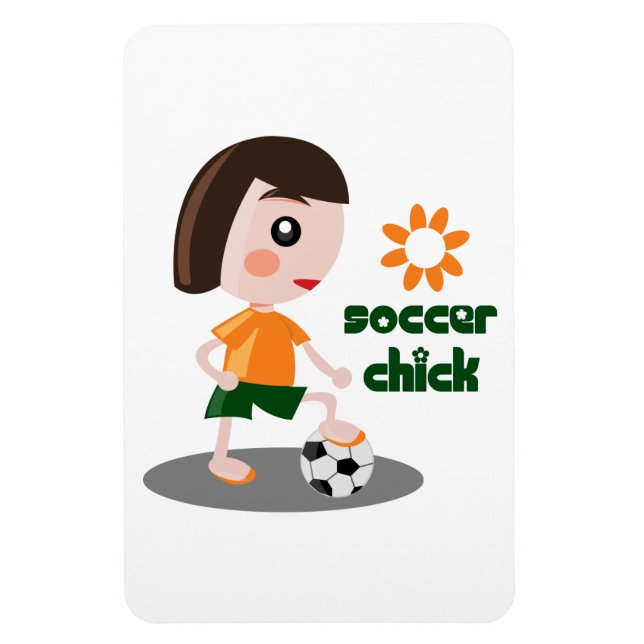 Soccer Chick Magnet (Vertical)
