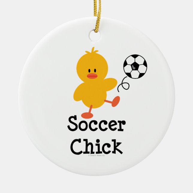 Soccer Chick Ornament (Front)