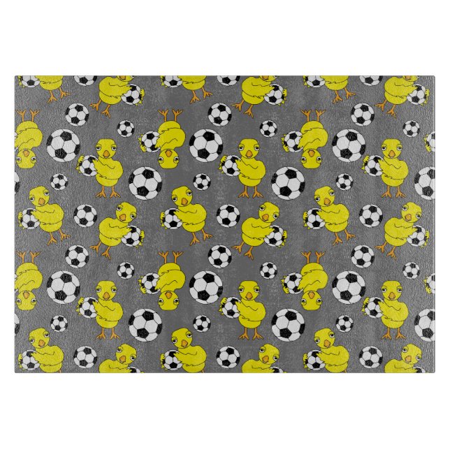 Soccer Chick Pattern Cutting Board (Front)
