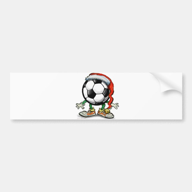 Soccer Christmas Bumper Sticker (Front)