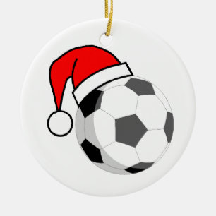 Soccer Christmas Ceramic Tree Decoration