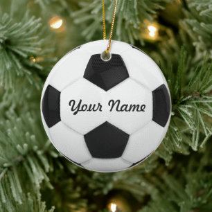 Soccer Christmas Ceramic Tree Decoration