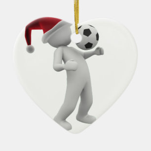 soccer christmas ceramic tree decoration