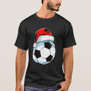 Soccer Christmas Funny Santa Hat Ball Sports Men K T-Shirt