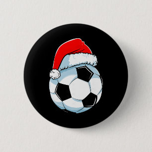 Soccer Christmas Funny Santa Hat Byll Sports Men K 6 Cm Round Badge
