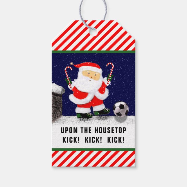 Soccer Christmas Gift Tags (Front)