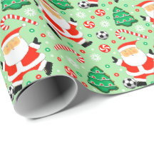 Soccer Christmas Gift Wrapping Paper