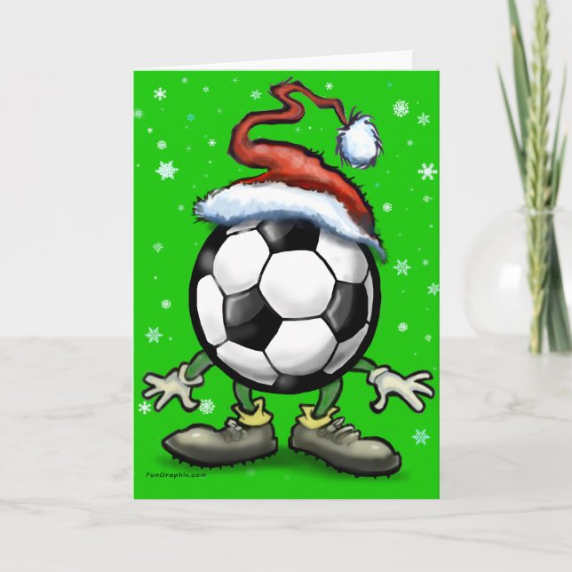 Soccer Christmas Holiday Card (Front)