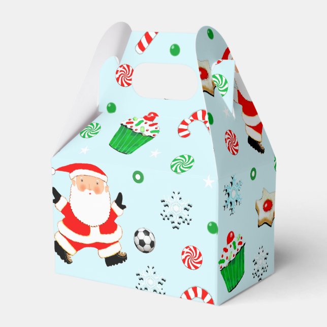 Soccer Christmas Holiday Favour Box (Back Side)