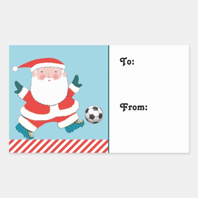 Soccer Christmas Holiday Gift Tags (Front)