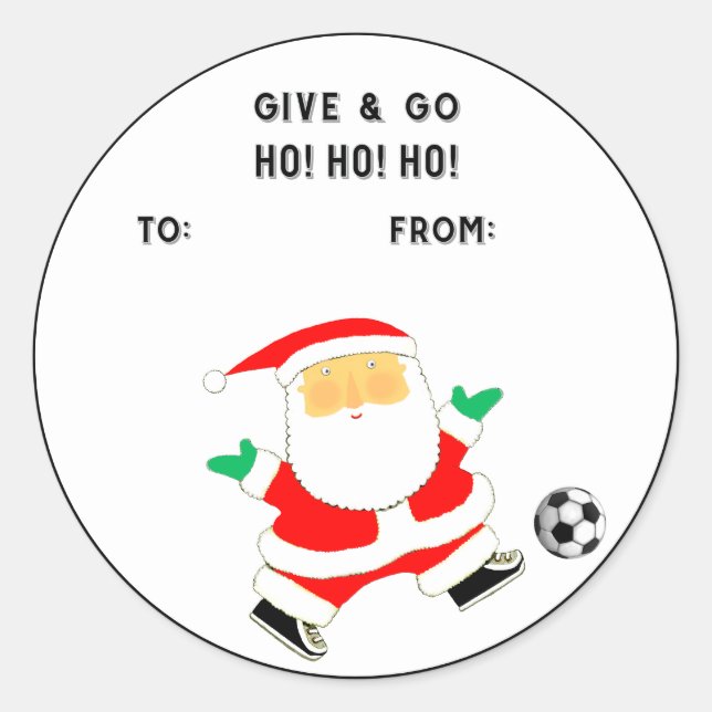 Soccer Christmas Holiday Gift Tags (Front)
