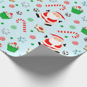 Soccer Christmas Holiday Gift Wrapping Paper