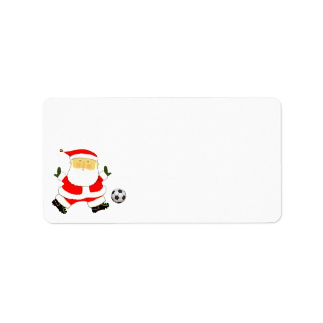 Soccer Christmas Holiday Label (Front)