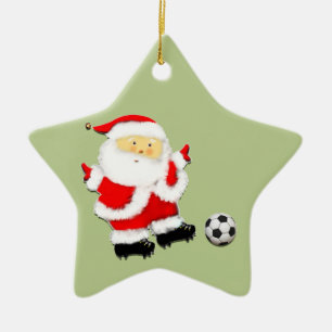 Soccer Christmas Keepsake Ceramic Tree Decoration