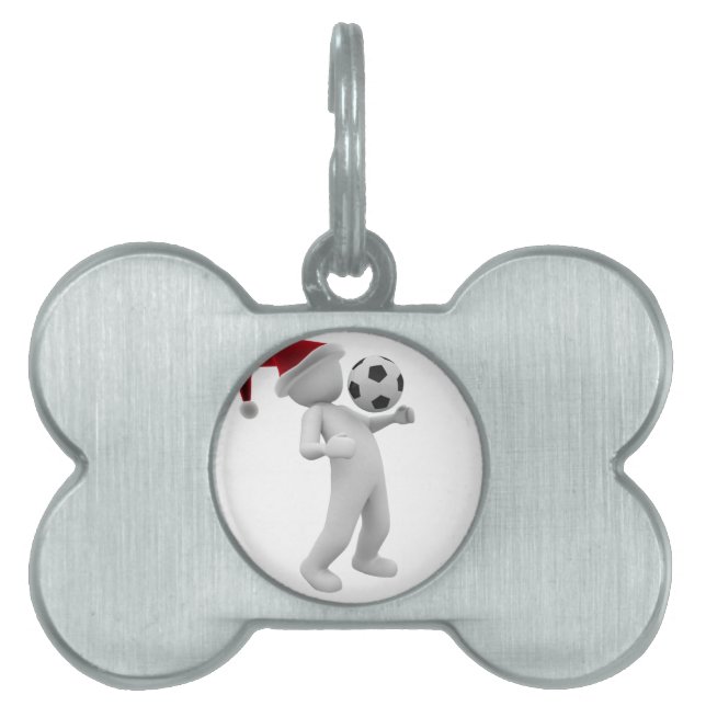 soccer christmas pet ID tag (Front)