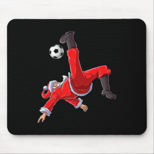 Soccer Christmas Santa Bicycle Kick Xmas Boys Men  Mouse Mat