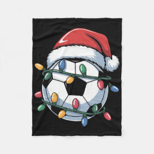 Soccer Christmas Santa Hat Soccer Byll Sport Men W Fleece Blanket