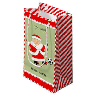 Soccer Christmas Small Gift Bag
