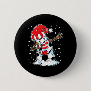 Soccer Christmas Snowman Dabbing Byll Santa Boys G 6 Cm Round Badge