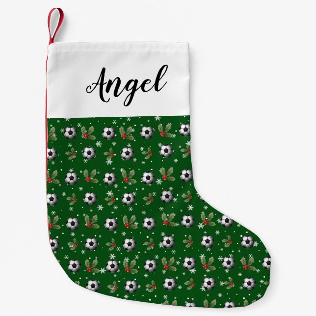 Soccer Christmas Stoking Small Christmas Stocking (Front)