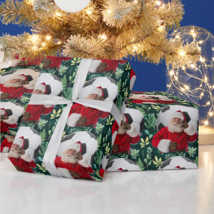 Soccer Christmas themed for Player with ball  Wrapping Paper