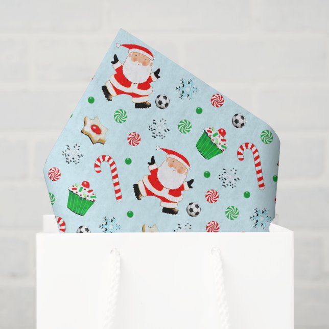 Soccer Christmas Tissue Paper (Gift Bag)