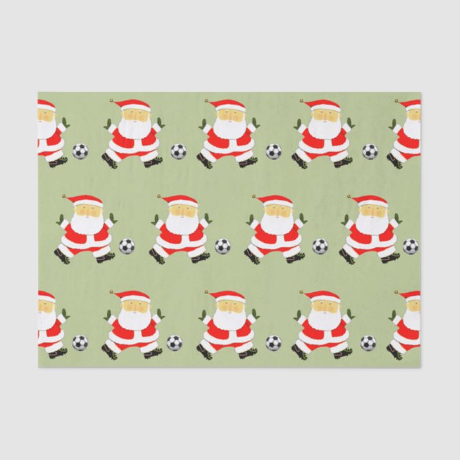 Soccer Christmas Tissue Paper (Front)