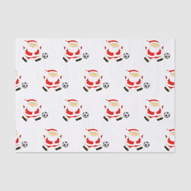 Soccer Christmas Tissue Paper (Front)