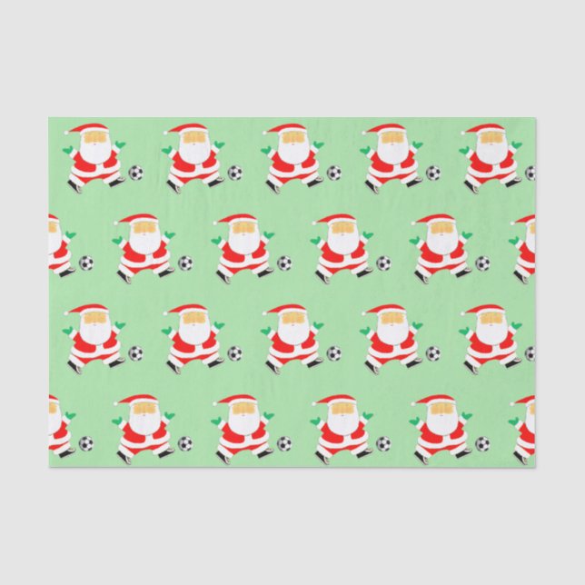 Soccer Christmas Tissue Paper (Front)
