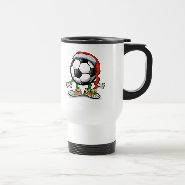 Soccer Christmas Travel Mug (Right)
