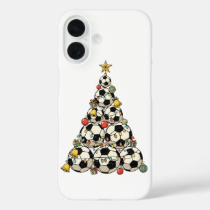 Soccer Christmas Tree iPhone 16 Case
