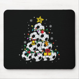Soccer Christmas Tree Hat Santa Xmas Sport Mens Bo Mouse Mat