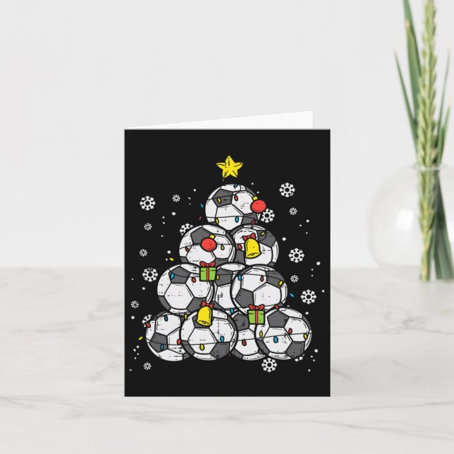 Soccer Christmas Tree Xmas Player Boys Girls Men W Card (Front)