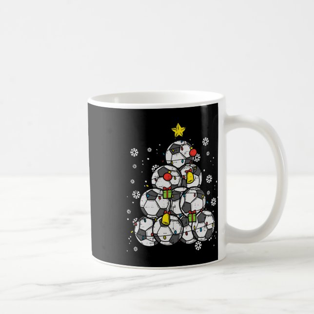Soccer Christmas Tree Xmas Player Boys Girls Men W Coffee Mug (Right)