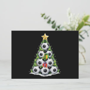 Soccer Christmas Tree Xmas Player Boys Holiday Card