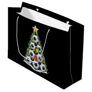 Soccer Christmas Tree Xmas Player Boys Large Gift Bag
