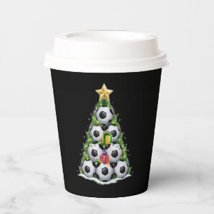Soccer Christmas Tree Xmas Player Boys Paper Cups