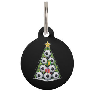 Soccer Christmas Tree Xmas Player Boys  Pet Tag