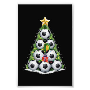 Soccer Christmas Tree Xmas Player Boys Photo Print