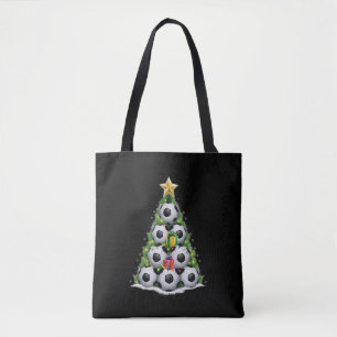 Soccer Christmas Tree Xmas Player Boys Tote Bag