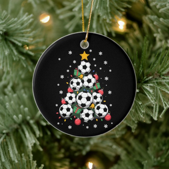 Soccer Christmas Tree Xmas Player Sports Lover Ceramic Tree Decoration (Tree)
