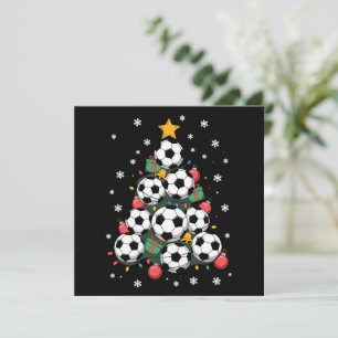 Soccer Christmas Tree Xmas Player Sports Lover Holiday Card